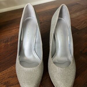 Sparkly Silver Heels
